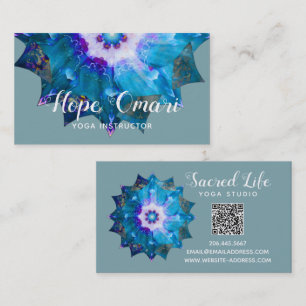 Tarjeta De Visita Clair de Luna   Mandala de la Paz