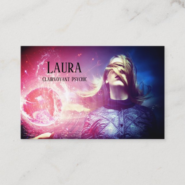 Tarjeta de visita Clairvoyant Psychic (Anverso)