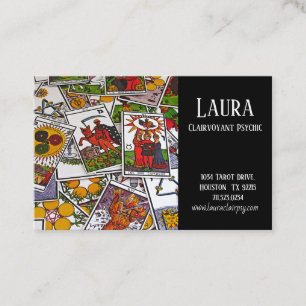 Tarjeta De Visita Clairvoyant Psychic Tarot
