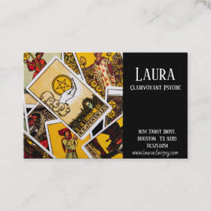 Tarjeta De Visita Clairvoyant Psychic Tarot Star
