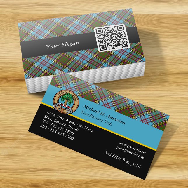 Tarjeta de visita Clan Anderson Tartan (Subido por el creador)