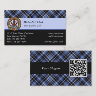 Tarjeta De Visita Clan Clark Tartan