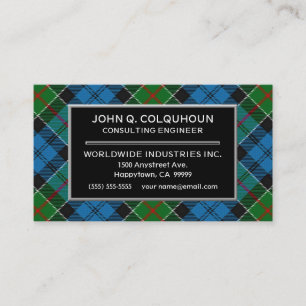 Tarjeta De Visita Clan escocés Colquhoun Tartan Plaid