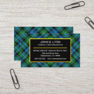 Tarjeta De Visita Clan escocés Lyon Tartan Plaid