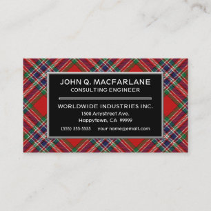 Tarjeta De Visita Clan escocés MacFarlane Tartan Plaid