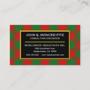 Tarjeta De Visita Clan escocés Moncreiffe Tartan Plaid