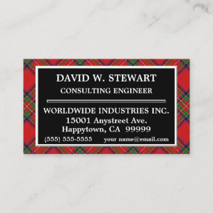 Tarjeta De Visita Clan escocés Stewart Tartan Plaid