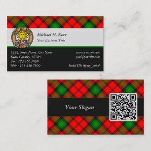 Tarjeta De Visita Clan Kerr Escudo por Tartán