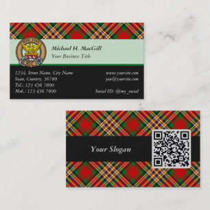 Tarjeta De Visita Clan MacGill Tartan Business Card