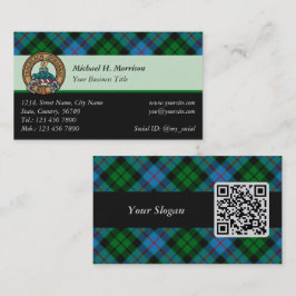 Tarjeta De Visita Clan Morrison Hunting Tartan Business Card