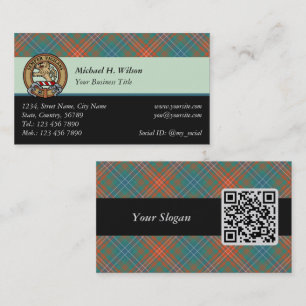 Tarjeta De Visita Clan Wilson Ancient Tartán