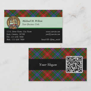 Tarjeta De Visita Clan Wilson Modern Tartán