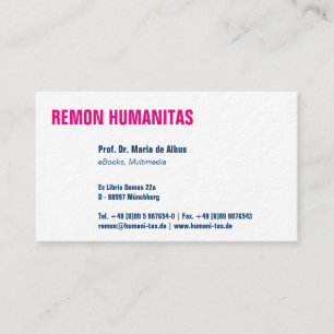 Tarjeta de visita clara y nítida