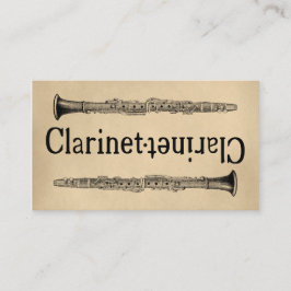 Tarjeta De Visita Clarinet Vintage