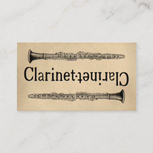 Tarjeta De Visita Clarinet Vintage