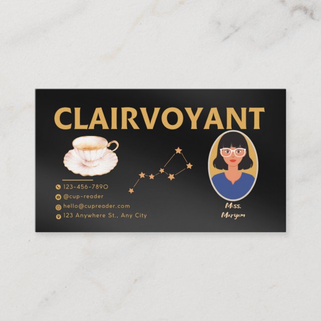 Tarjeta De Visita clarividente (Anverso)