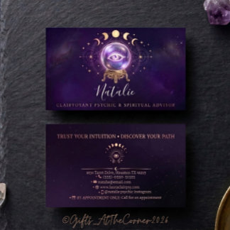 Tarjeta De Visita Clarividente Médium Psíquico Asesor Espiritual