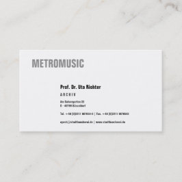 Tarjeta De Visita Claro con negro