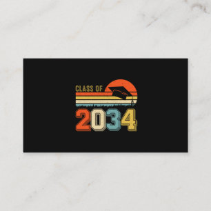 Tarjeta De Visita Clase De 2034 Crecer Con La Vintage De Graduado Pr
