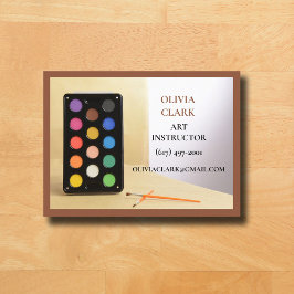 Tarjeta De Visita Clase de arte de profesor de arte de profesor univ