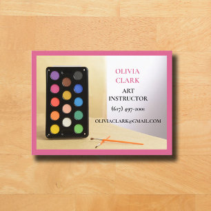 Tarjeta De Visita Clase de arte de profesor de arte de tutor educado