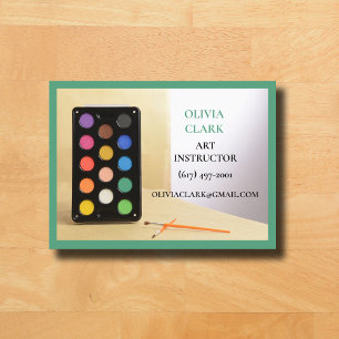 Tarjeta De Visita Clase de arte del profesor de arte de la escuela d