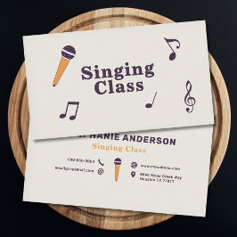 Tarjeta De Visita Clase de Canto