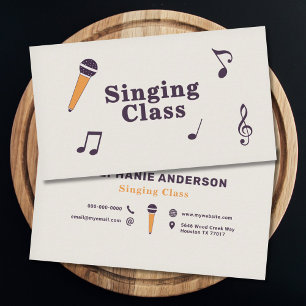 Tarjeta De Visita Clase de Canto