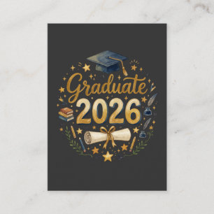 Tarjeta De Visita Clase de graduación personalizada de 2026 Familia 