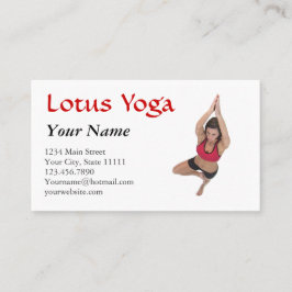 Tarjeta De Visita Clase de instructores de yoga