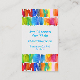 Tarjeta De Visita Clases de arte para el negocio de la pintura empre