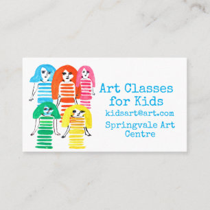 Tarjeta De Visita Clases de arte para los niños del negocio del arc