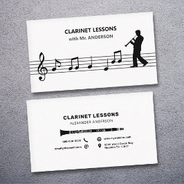 Tarjeta De Visita Clases de Clarinet