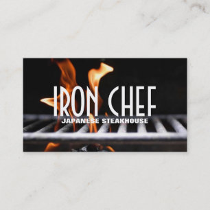 Tarjeta De Visita Clases de cocina en restaurante japonés Iron Chef