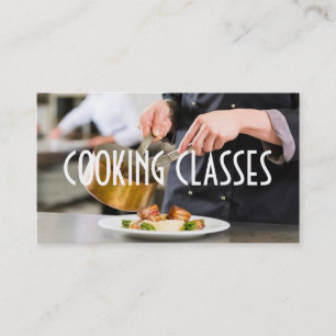 Tarjeta De Visita Clases de Cocina Restaurante Bar Iron Chef