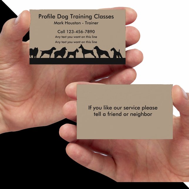 Tarjeta De Visita Clases de entrenamiento de perros (Subido por el creador)
