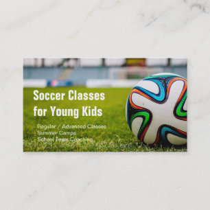 Tarjeta De Visita Clases de fútbol/fútbol entrenan estilo y único