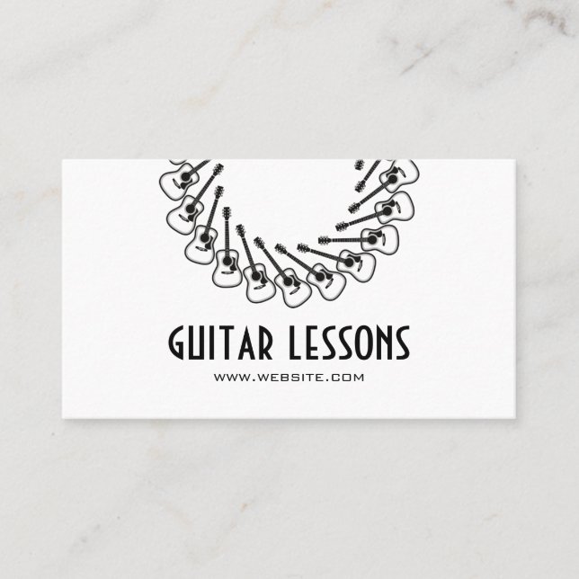 Tarjeta De Visita Clases de Guitarra (Anverso)
