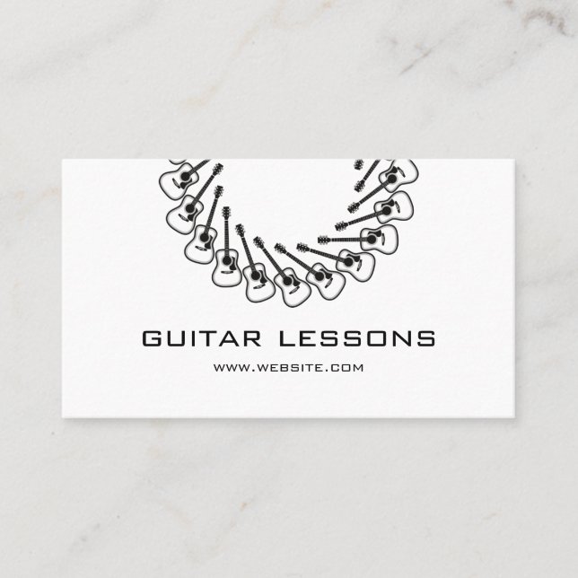 Tarjeta De Visita Clases de Guitarra (Anverso)