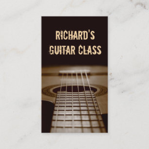 Tarjeta De Visita Clases de guitarra - Clásico Elegante Foto de guit