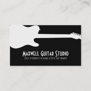 Tarjeta De Visita Clases de Guitarra Instructor Estudio de Música Ne