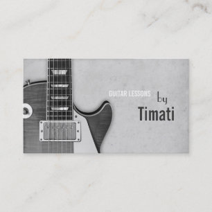 Tarjeta De Visita Clases de guitarra, música , Instructor de instru