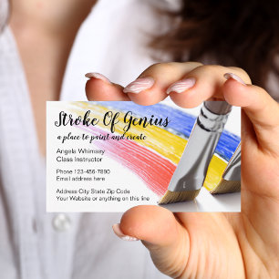 Tarjeta De Visita Clases de la pintura y de los artes