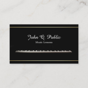 Tarjeta De Visita Clases de Música Profesional Elegante