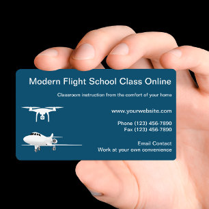 Tarjeta De Visita Clases en línea para pilotos de avión y dron