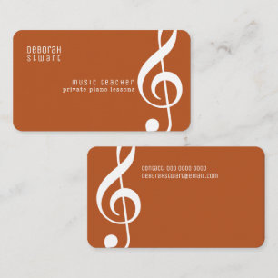 Tarjeta De Visita Clases particulares de música / profesor terracott