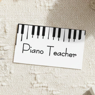 Tarjeta De Visita Clases particulares de piano