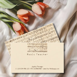 Tarjeta De Visita Clases privadas de profesores de música