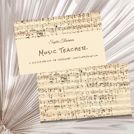 Tarjeta De Visita Clases privadas de profesores de música