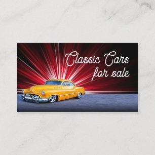 Tarjeta de visita clásica amarilla elegante del